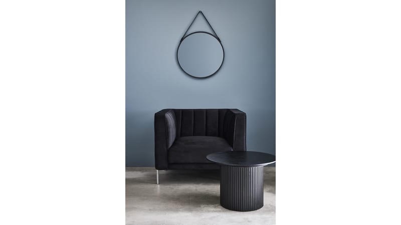 Mehara lænestol i velour - Sort - Møbler - Stole & lænestole - Lænestole