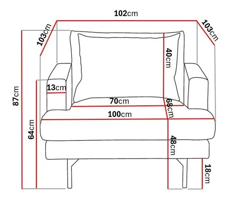 Menard Stor Lænestol Manchester - Brun - Møbler - Stole & lænestole - Lænestole