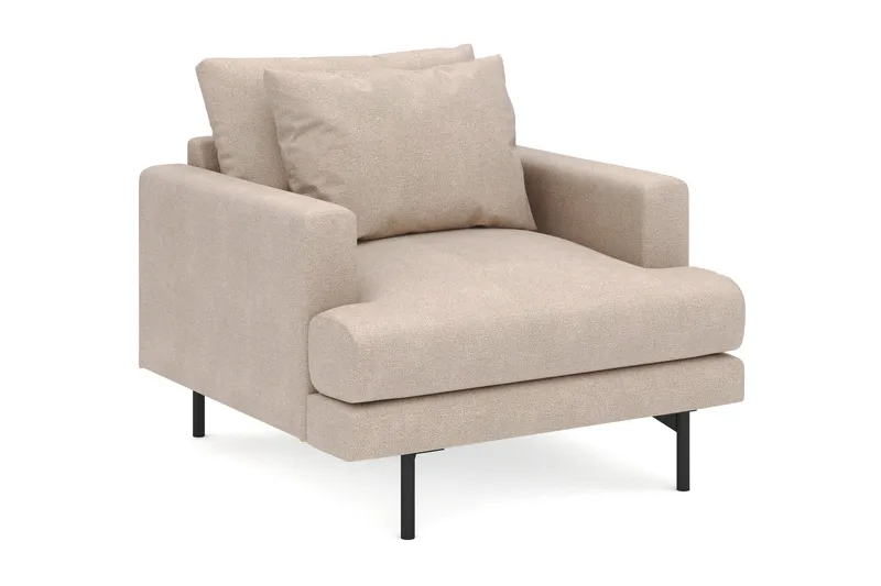 Menard Stor Lænestol Stof - Beige - Møbler - Stole & lænestole - Lænestole