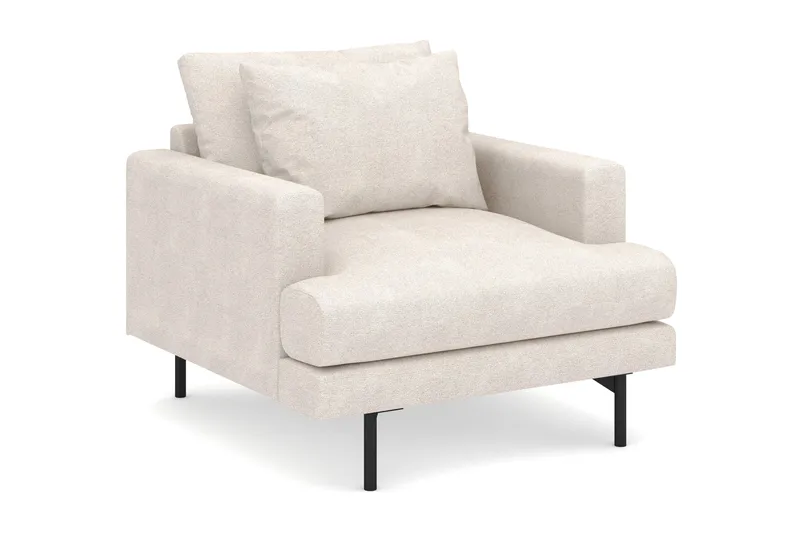 Menard Stor Lænestol Stof - Beige - Møbler - Stole & lænestole - Lænestole