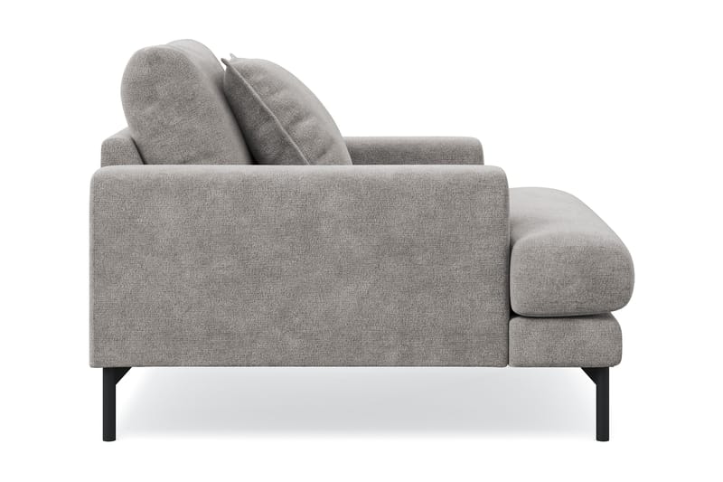 Menard Premium lænestol i chenille - Grå/Brun - Møbler - Stole & lænestole - Lænestole