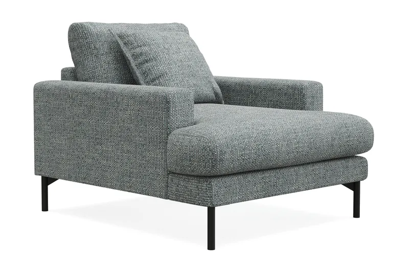 Menard Premium Lenestol i Chenille - Grå/Blå - Møbler - Stole & lænestole - Lænestole