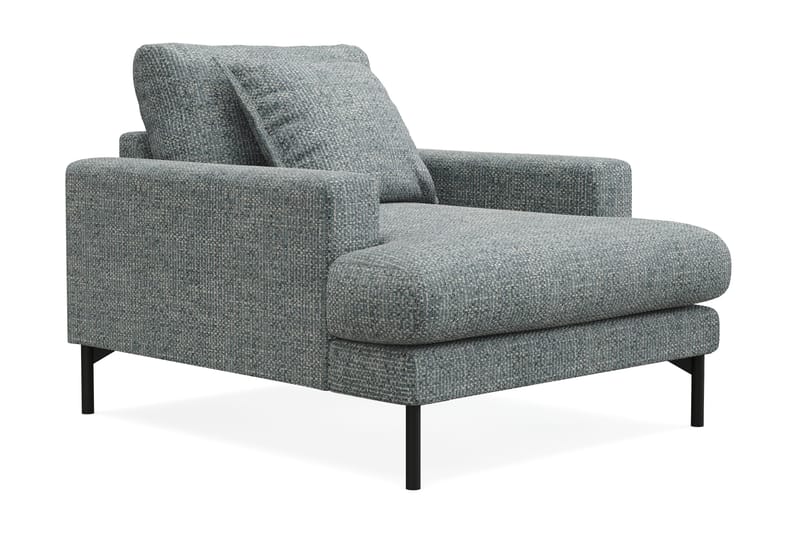Menard Premium lænestol i chenille - Grå/Blå - Møbler - Stole & lænestole - Lænestole