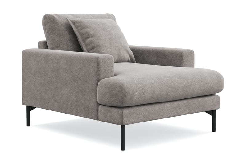 Menard Premium lænestol i chenille - Grå/Brun - Møbler - Stole & lænestole - Lænestole