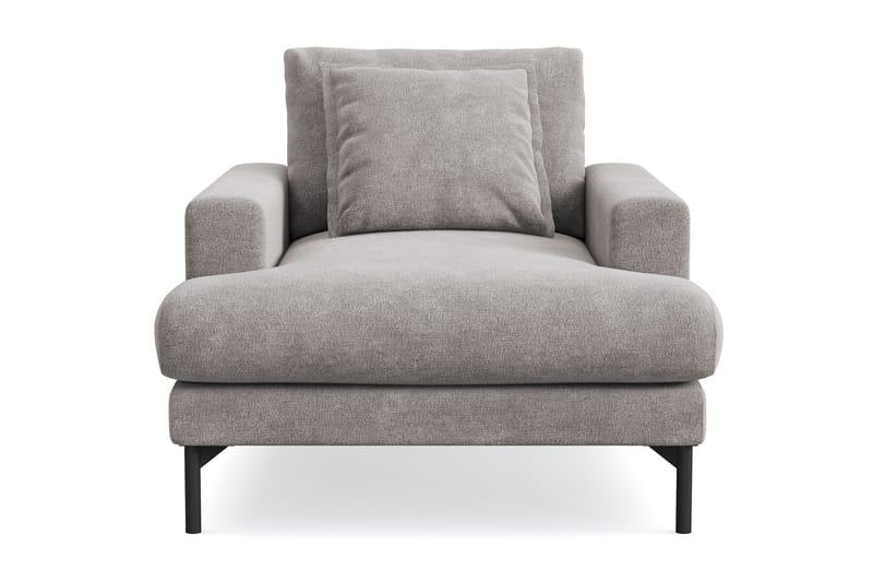 Menard Premium lænestol i chenille - Grå/Brun - Møbler - Stole & lænestole - Lænestole