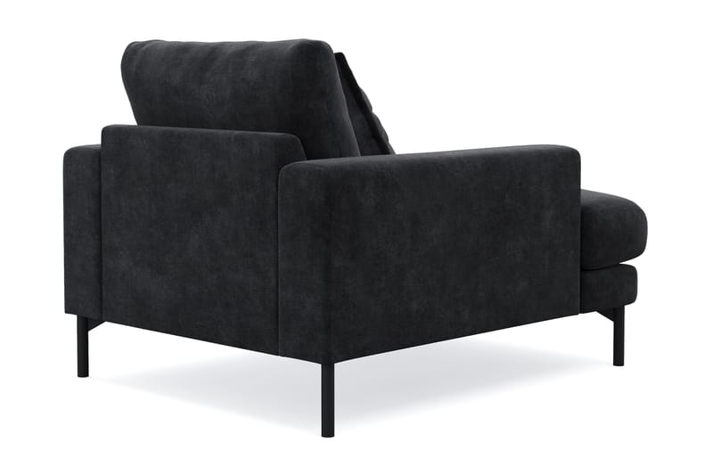 Menard Premium lænestol i chenille - Sort - Møbler - Stole & lænestole - Lænestole