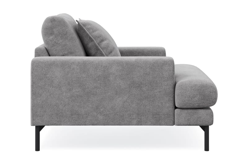 Menard Premium lænestol i chenille - Grå - Møbler - Stole & lænestole - Lænestole