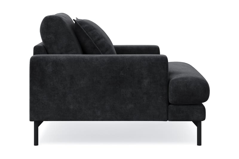 Menard Premium lænestol i chenille - Sort - Møbler - Stole & lænestole - Lænestole