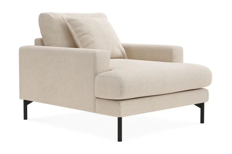 Menard Premium lænestol i chenille - Lysbeige - Møbler - Stole & lænestole - Lænestole