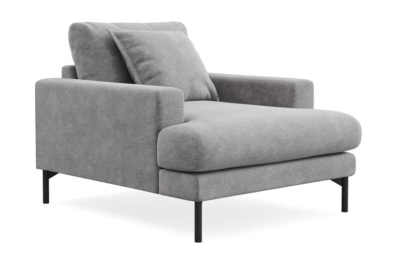 Menard Premium lænestol i chenille - Grå - Møbler - Stole & lænestole - Lænestole