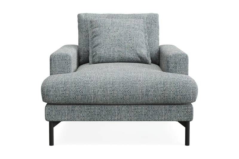 Menard Premium lænestol i chenille - Grå/Blå - Møbler - Stole & lænestole - Lænestole