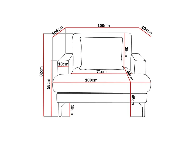 Menard Premium Lenestol i Chenille - Brun - Møbler - Stole & lænestole - Lænestole