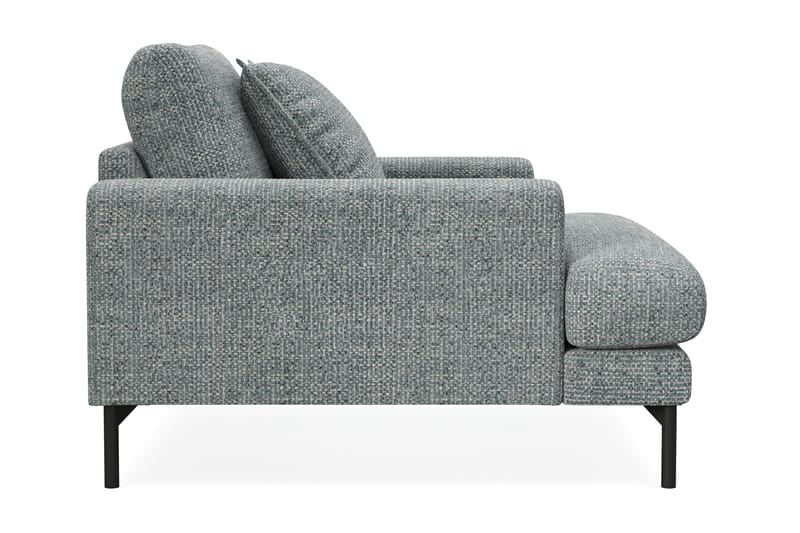 Menard Premium lænestol i chenille - Grå/Blå - Møbler - Stole & lænestole - Lænestole