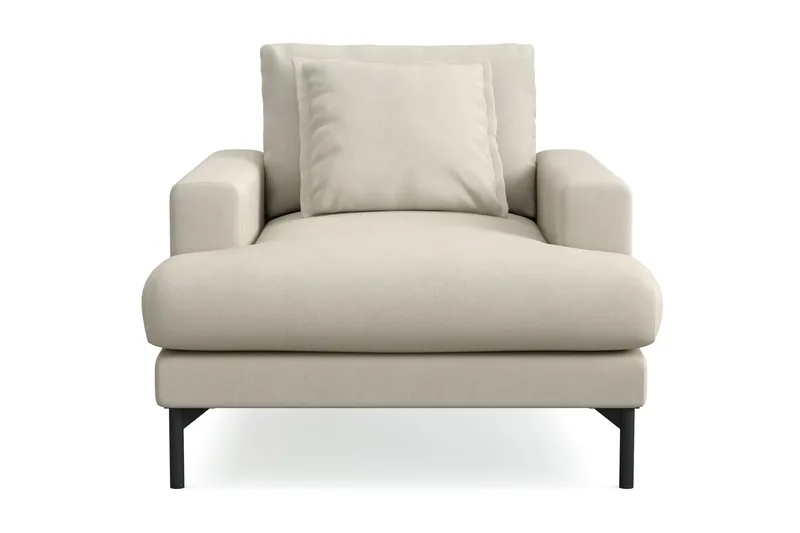 Menard Premium lænestol i stof - Beige - Møbler - Stole & lænestole - Lænestole