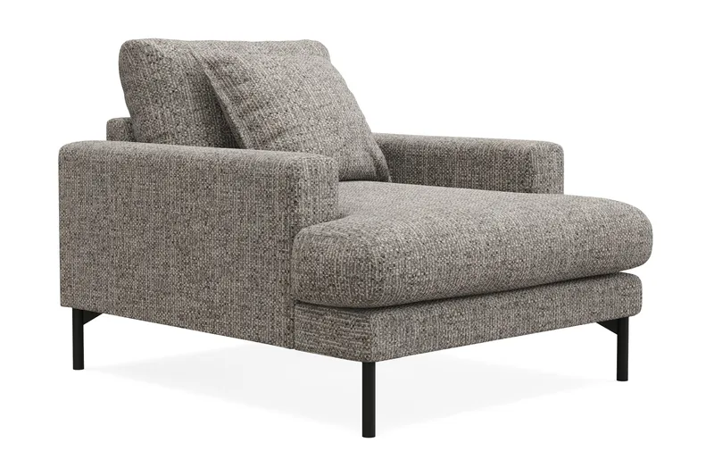 Menard Premium Lenestol i Chenille - Grå - Møbler - Stole & lænestole - Lænestole