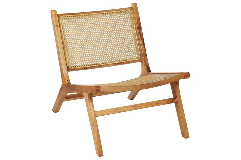 Middletown Spisebordsstol i Rattan med Træstativ, Naturbeige