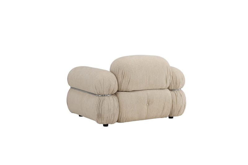 Mika Retro Lænestol i Stof - Beige - Møbler - Stole & lænestole - Lænestole