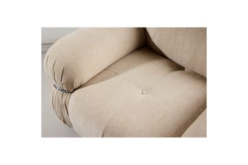 Mika Retro Lænestol i Stof - Beige - Møbler - Stole & lænestole - Lænestole