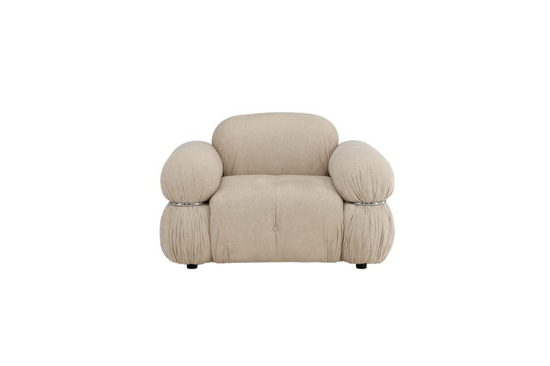 Mika Retro Lænestol i Stof - Beige - Møbler - Stole & lænestole - Lænestole