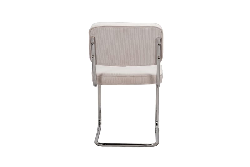 Milva Spisestol i Manchester retro - Beige/Krom - Møbler - Stole & lænestole - Spisebordsstole & køkkenstole