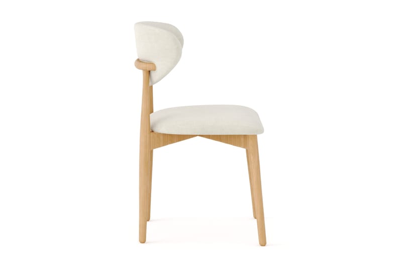 Molly spisebordsstol i træ med stofsæde - Eg/Beige - Møbler - Stole & lænestole - Spisebordsstole & køkkenstole