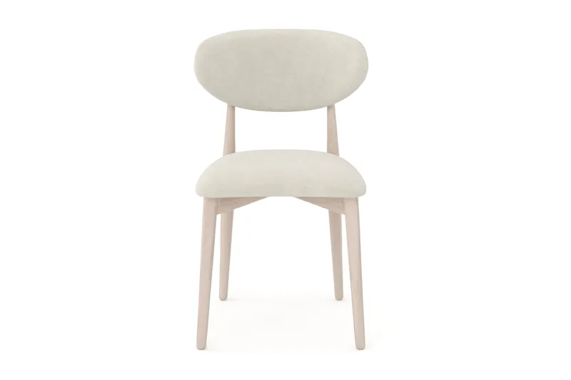 Molly Spisebordsstol i træ med stofsæde - Hvidvasket/Beige - Møbler - Stole & lænestole - Spisebordsstole & køkkenstole