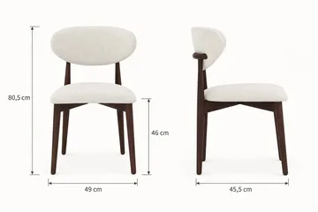 Molly spisebordsstol i træ med stofsæde - Røget eg - Møbler - Stole & lænestole - Spisebordsstole & køkkenstole