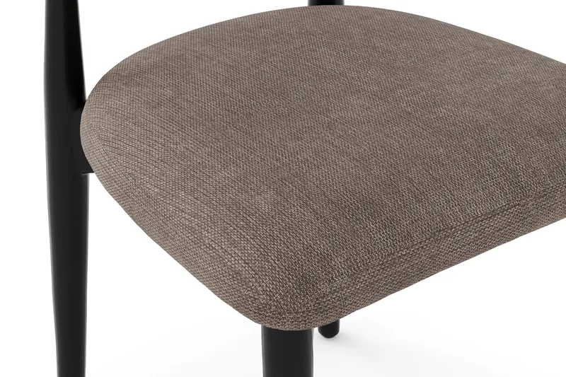 Molly spisebordsstol i træ med stofsæde - Sort/Greige - Møbler - Stole & lænestole - Spisebordsstole & køkkenstole