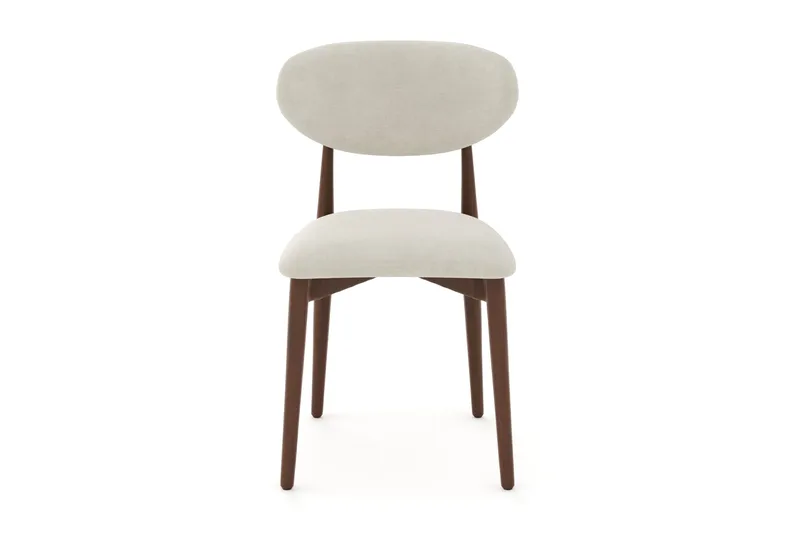 Molly spisebordsstol i træ med stofsæde - Valnød/Beige - Møbler - Stole & lænestole - Spisebordsstole & køkkenstole