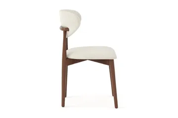 Molly Spisebordsstol i træ med stofsæde - Valnød/Beige - Møbler - Stole & lænestole - Spisebordsstole & køkkenstole