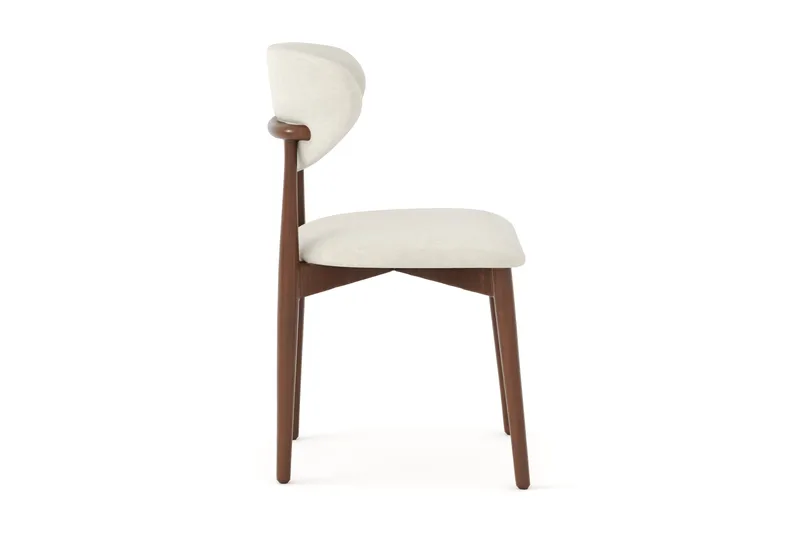 Molly spisebordsstol i træ med stofsæde - Valnød/Beige - Møbler - Stole & lænestole - Spisebordsstole & køkkenstole