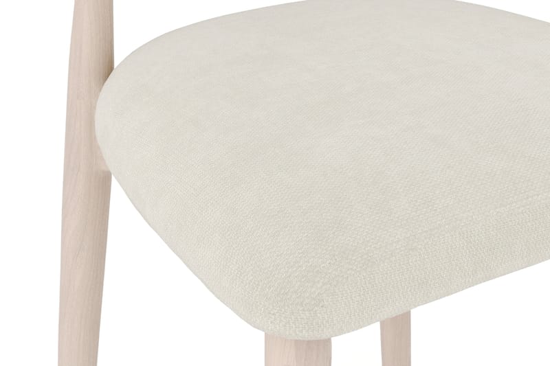 Molly spisebordsstol i træ med stofsæde - Whitewash/Beige - Møbler - Stole & lænestole - Spisebordsstole & køkkenstole