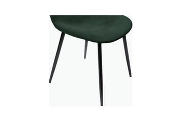 Monza Spisebordsstol i Fløjl med Metalfinish - Grøn - Møbler - Stole & lænestole - Spisebordsstole & køkkenstole