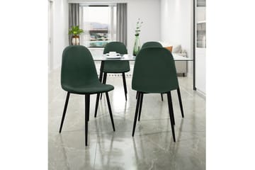Monza Spisebordsstol i Fløjl med Metalfinish - Grøn - Møbler - Stole & lænestole - Spisebordsstole & køkkenstole