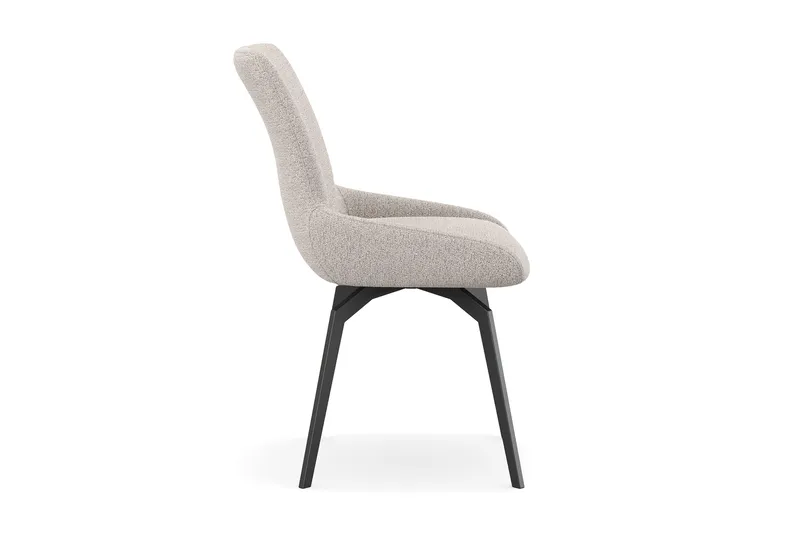 Mora Spisebordsstol & køkkenstol med drejefunktion betrukket med stof - Mørk beige - Møbler - Stole & lænestole - Spisebordsstole & køkkenstole