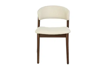 Nala spisebordsstol i træ med stofsæde - Valnød/Beige - Møbler - Stole & lænestole - Spisebordsstole & køkkenstole