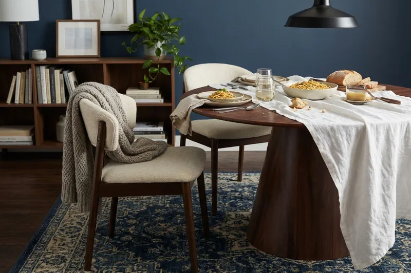 Nala Spisestol i Træ med Stofsæde - Greige - Møbler - Stole & lænestole - Spisebordsstole & køkkenstole