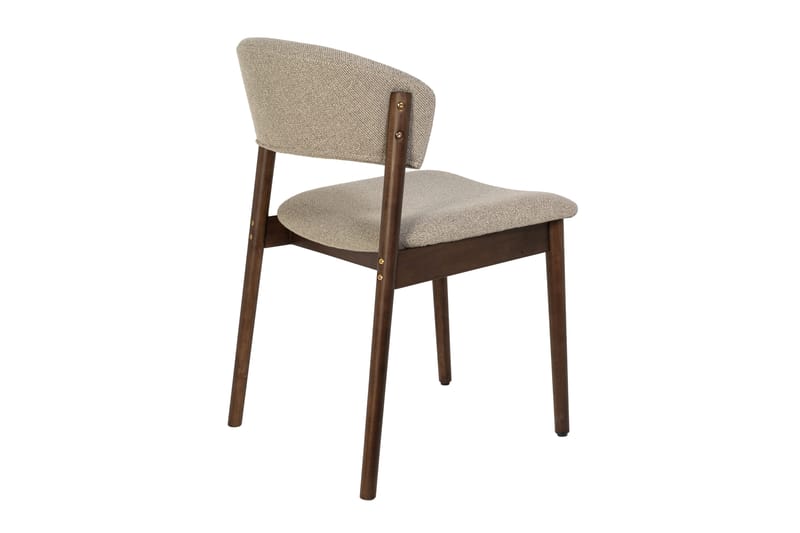 Nala Spisestol i Træ med Stofsæde - Greige - Møbler - Stole & lænestole - Spisebordsstole & køkkenstole