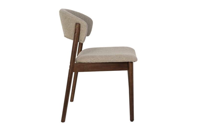 Nala Spisestol i Træ med Stofsæde - Greige - Møbler - Stole & lænestole - Spisebordsstole & køkkenstole