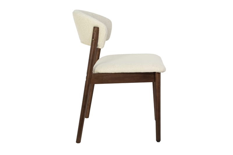 Nala Spisestol i Træ med Stofsæde - Valnød/Beige - Møbler - Stole & lænestole - Spisebordsstole & køkkenstole