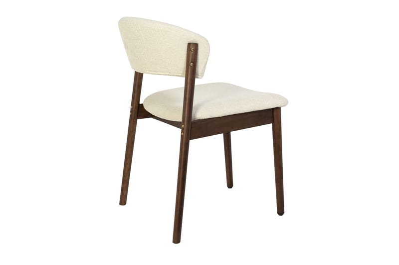 Nala Spisestol i Træ med Stofsæde - Valnød/Beige - Møbler - Stole & lænestole - Spisebordsstole & køkkenstole