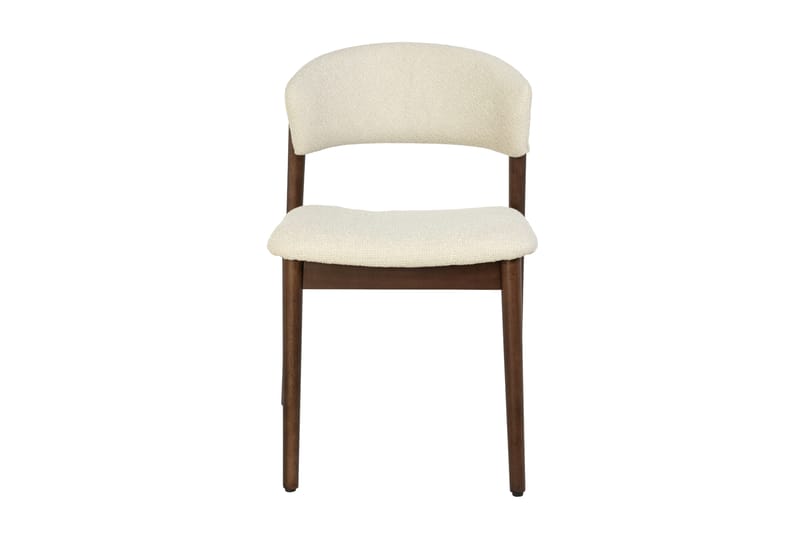 Nala Spisestol i Træ med Stofsæde - Valnød/Beige - Møbler - Stole & lænestole - Spisebordsstole & køkkenstole