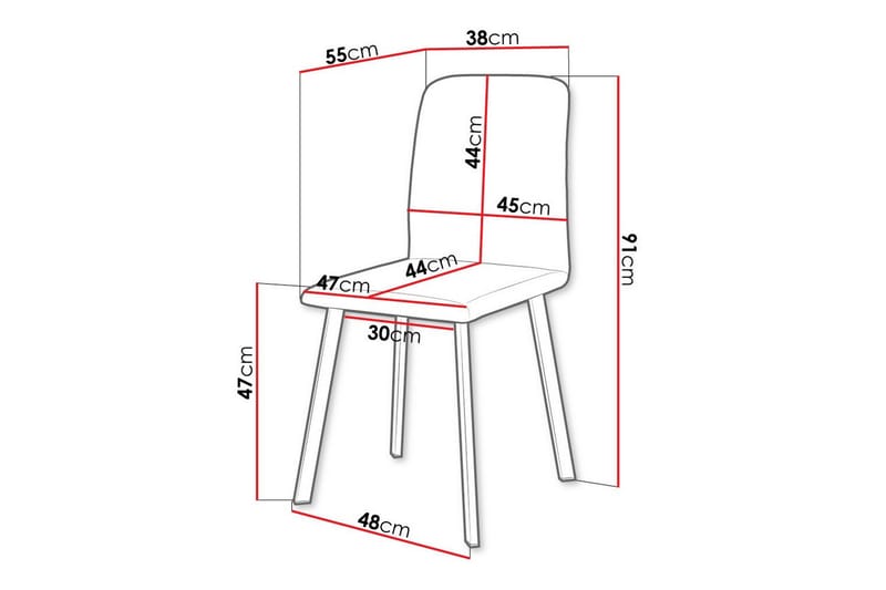 Narberth Stol - Grå/Sort - Spisebordsstole & køkkenstole