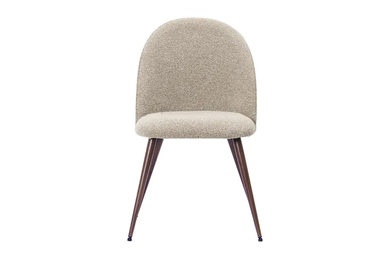 Nibe Plus Spisestol - Greige bouclé / Metalben valnød - Møbler - Stole & lænestole - Spisebordsstole & køkkenstole