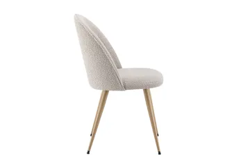 Nibe Plus spisebordsstol - Sand bouclé/metalben eg - Møbler - Stole & lænestole - Spisebordsstole & køkkenstole