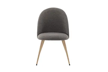Nibe Plus spisebordsstol - Brun bouclé/metalben eg - Møbler - Stole & lænestole - Spisebordsstole & køkkenstole