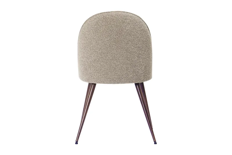 Nibe Plus Spisestol - Greige bouclé / Metalben valnød - Møbler - Stole & lænestole - Spisebordsstole & køkkenstole