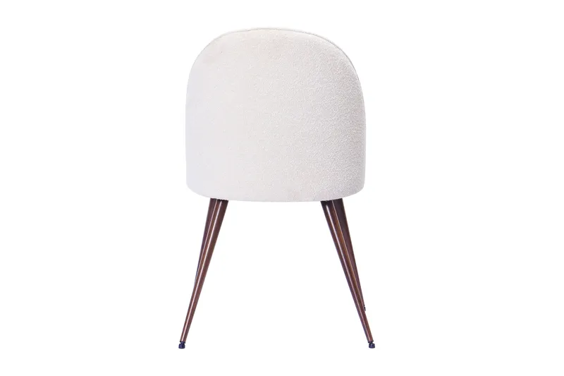 Nibe Plus Spisestol - Hvid bouclé / Metalben valnød - Møbler - Stole & lænestole - Spisebordsstole & køkkenstole