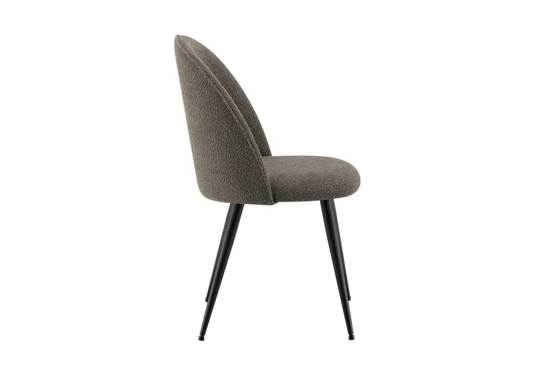 Nibe Plus spisebordsstol - Brun bouclé/metalben sort - Møbler - Stole & lænestole - Spisebordsstole & køkkenstole
