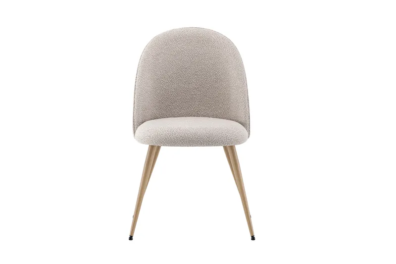 Nibe Plus spisebordsstol - Sand bouclé/metalben eg - Møbler - Stole & lænestole - Spisebordsstole & køkkenstole